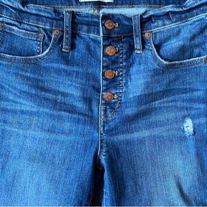 Madewell 10in high rise skinny button fly jeans 29
